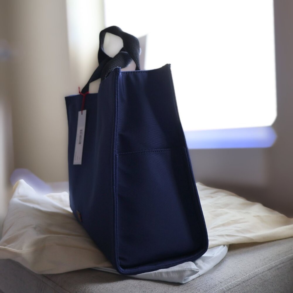 Frances Valentine The Kate Bag Womens Navy Nylon NWT Closet Staple Classic - Picture 8 of 12